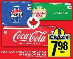 Food Basics Coca-Cola, Canada Dry Ginger Ale or Pepsi soft drinks offer