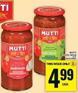 Food Basics Mutti pasta sauce offer