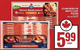 Food Basics Schneiders or maple leaf bacon offer
