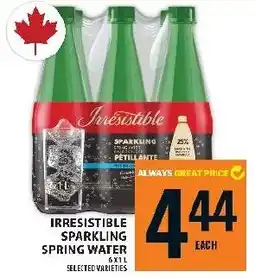 Food Basics Irresistible sparkling spring water offer