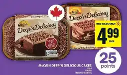 Food Basics McCain deep'n delicious cakes offer