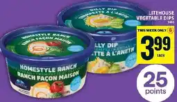 Food Basics Litehouse vegetable dips offer