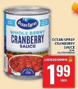 Food Basics Ocean Spray whole berry cranberry sauce offer