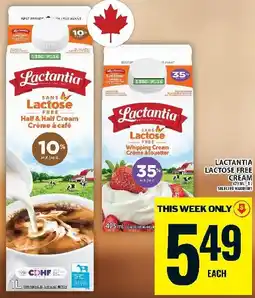 Food Basics Lactantia lactose free cream offer