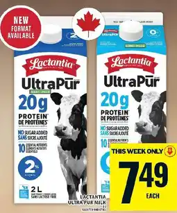 Food Basics Lactantia ultra pur milk offer