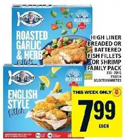 Food Basics High Liner roasted garlic & herb fillets offer