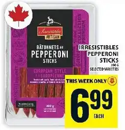 Food Basics Irresistibles pepperoni sticks offer