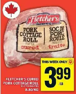 Food Basics Fletcher's cured pork cottage roll offer