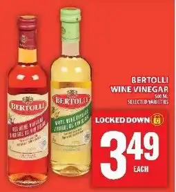Food Basics Bertolli wine vinegar offer