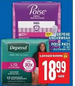 Food Basics Depend fresh protection pads offer