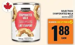 Food Basics Selection evaporated milk offer