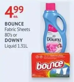 Guardian Pharmacy Bounce Fabric Sheets 80's or Downy Liquid 1.31L offer