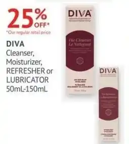 Guardian Pharmacy Diva cleanser moisturizer refresher or lubricator offer