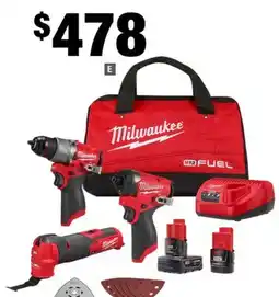 Home Depot 3-PIECE M12 Hammer drill impact driver multi-tool combo kit offer