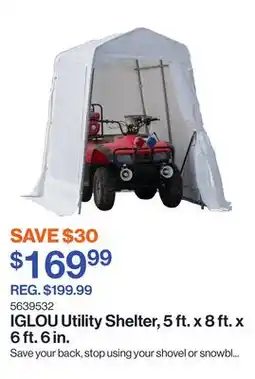 Patrick Morin Utility Shelter, 5 ft. x 8 ft. x 6 ft. 6 in offer