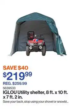 Patrick Morin Utility shelter, 8 ft. x 10 ft. x 7 ft. 2 in offer