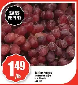 Bonanza Red seedless grapes offer