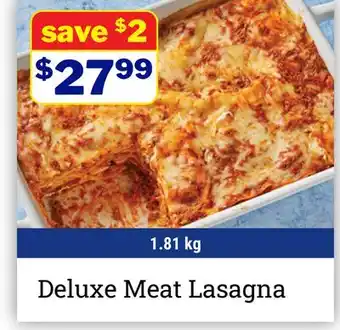 M & M Food Market Deluxe Meat Lasagna offer