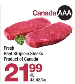 Highland Farms Fresh Beef Striploin Steaks offer