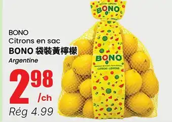 Btrust Supermarket BONO Citrons en sac offer