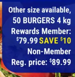 M & M Food Market Fully Cooked Tasty Burgers offer