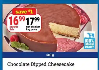 M & M Food Market Chocolate Dipped Cheesecake offer