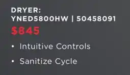 Leon's Amana White Electric Dryer (7.4 Cu.Ft.) - YNED5800HW offer
