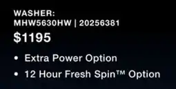 Leon's Maytag 5.2 CU. FT. I.E.C. Front Load Washer offer