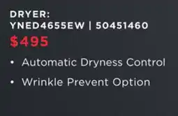 Leon's Amana White Electric Dryer (6.5 Cu. Ft.) - YNED4655EW offer