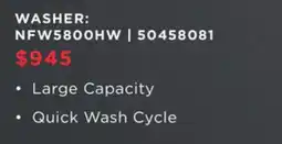 Leon's Amana White Front Load Washer (5.0 Cu.Ft.) - NFW5800HW offer