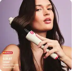 Walmart Conair Infrared Thermal Round Brush offer