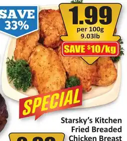 Starsky Starsky's Kitchen Fried Breaded Chicken Breast offer