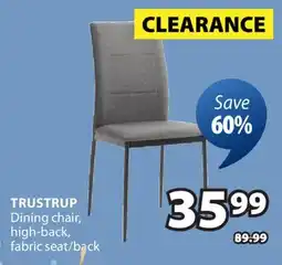 JYSK TRUSTRUP Dining chair, high-back, fabric seat/back offer