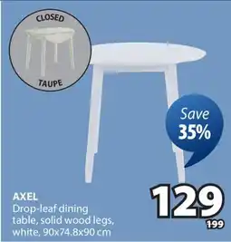 JYSK AXEL Drop-leaf dining table offer