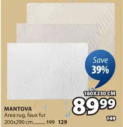 JYSK MANTOVA Area rug, faux fur offer