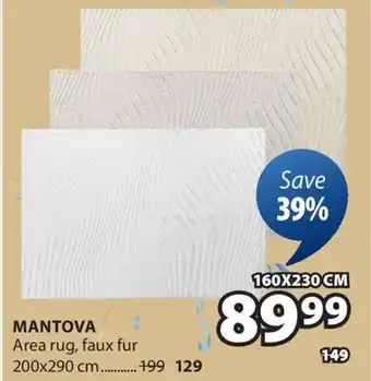 JYSK MANTOVA Area rug, faux fur offer