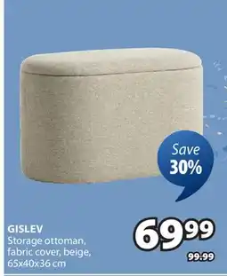 JYSK GISLEV Storage ottoman offer