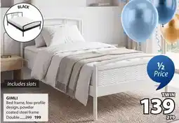 JYSK GIMLI Bed Frame low-profile design, powder coated steel frame offer