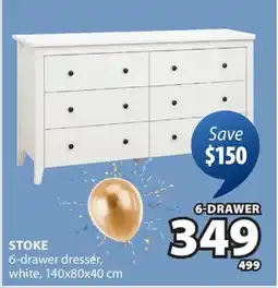 JYSK STOKE 6-drawer dresser offer