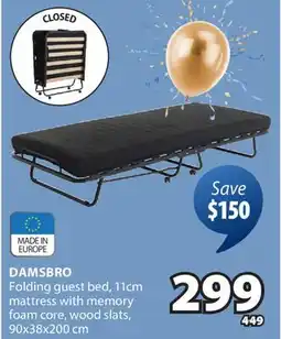 JYSK DAMSBRO Folding guest bed offer