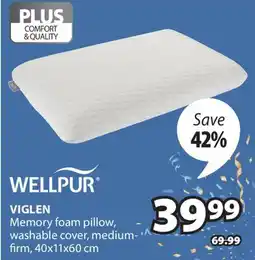 JYSK VIGLEN Memory foam pillow offer