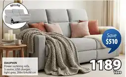 JYSK DAUPHIN Power reclining sofa offer
