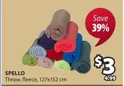 JYSK SPELLO Throw, fleece offer