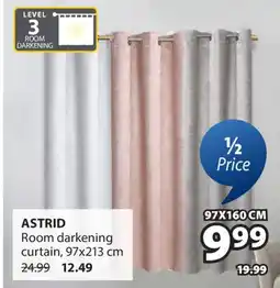 JYSK ASTRID Room darkening curtain offer