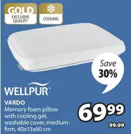 JYSK WELLPUR VARDO Memory foam pillow offer