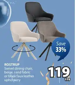 JYSK ROSTRUP Swivel dining chair offer