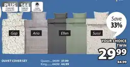 JYSK Gap, Aria, Ellen, Sussi DUVET COVER SET offer