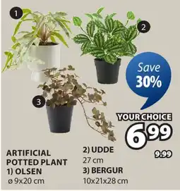 JYSK ARTIFICIAL POTTED PLANT offer