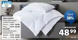 JYSK SOLA DUVET offer
