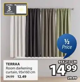 JYSK TERRAA Room darkening curtain, 95x160 cm offer